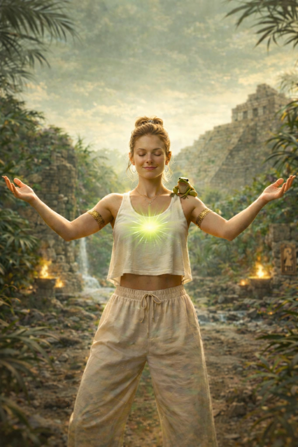 A frog held in cupped hands — the Heart key